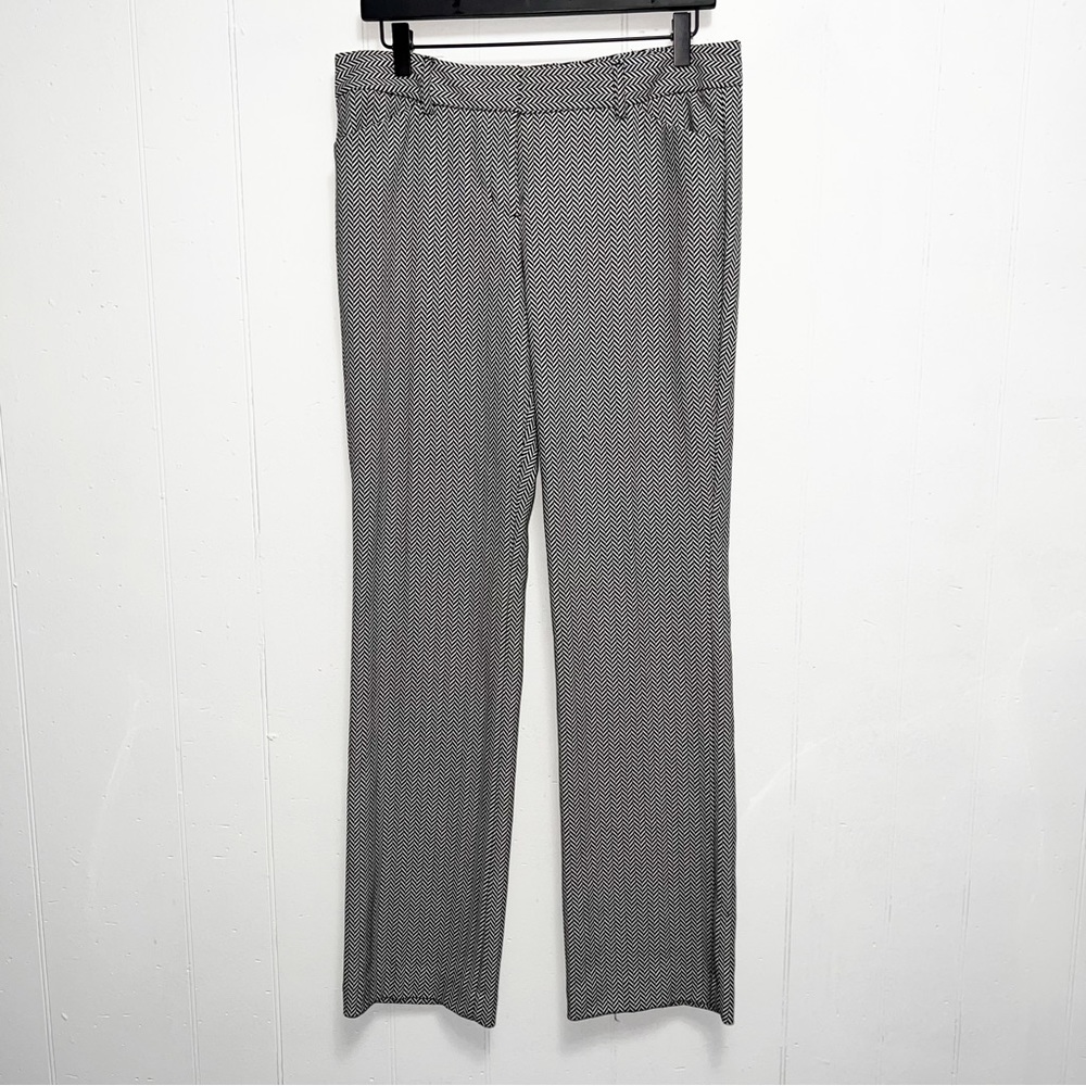 Express Editor Chevron Straight Leg Trouser Pants